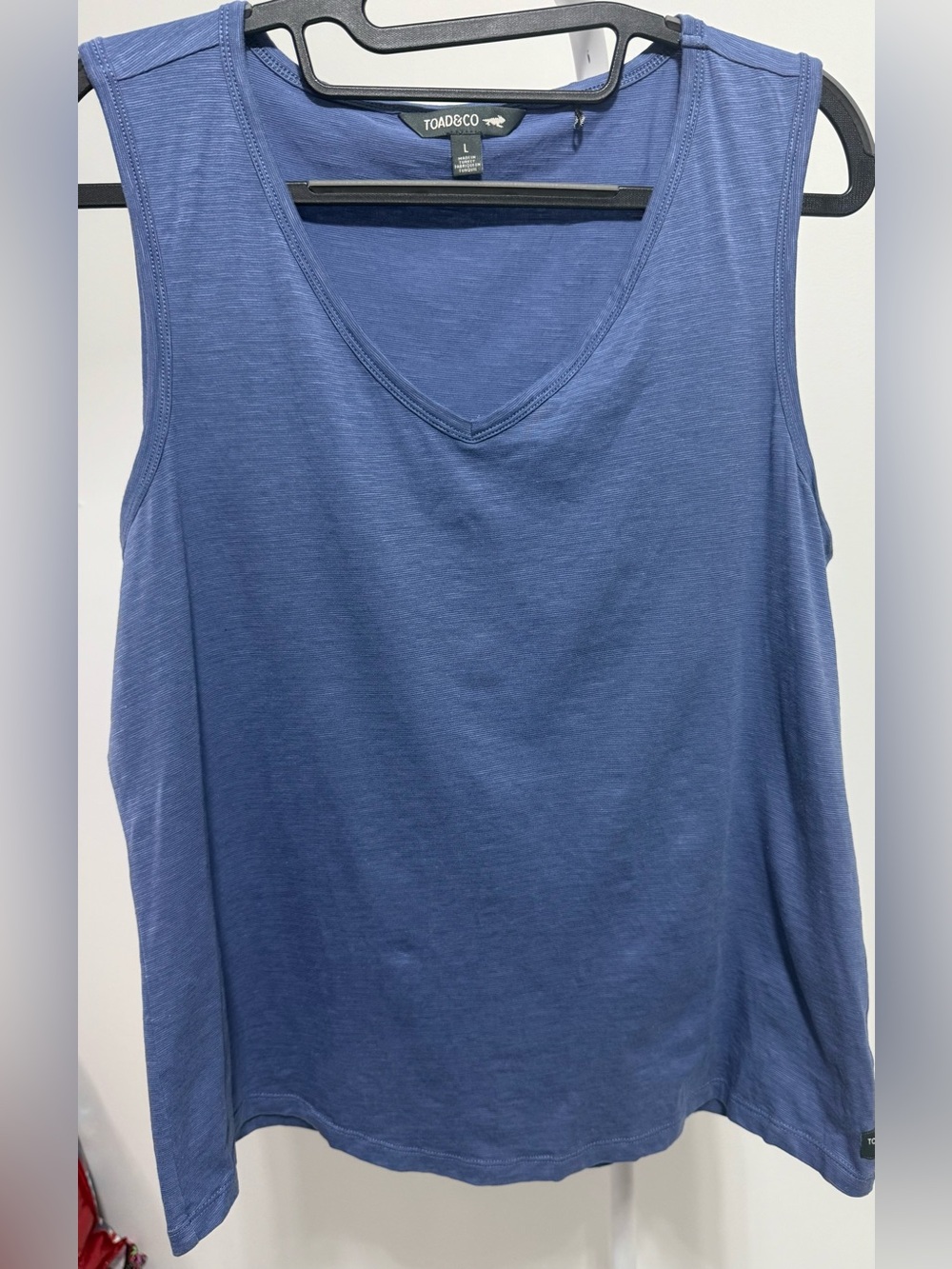 Toad&Co Sleeveless V-Neck Tank Top - Blue PTP 23